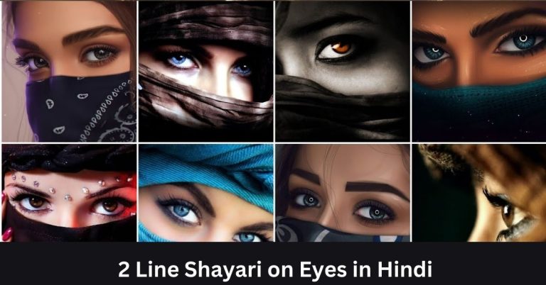 2 Line Shayari on Eyes in Hindi