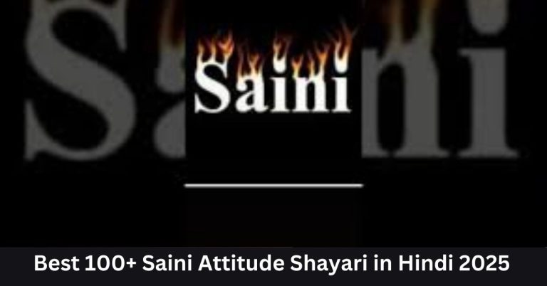 Saini Attitude Shayari in Hindi