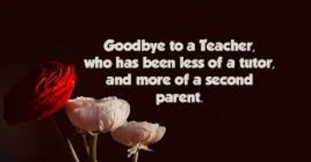Teacher farewell shayari in English